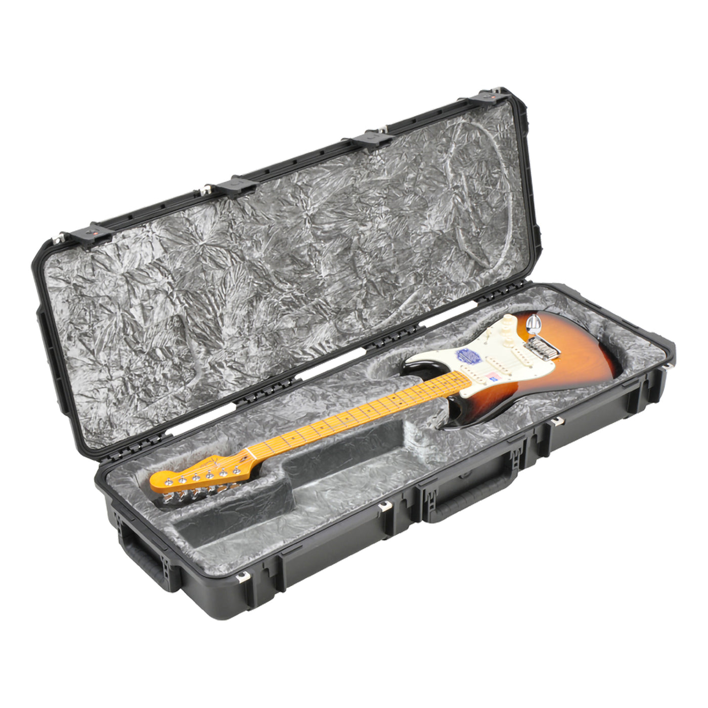 SKB Cases 3i-4214-66 iSeries Waterproof Hardshell Guitar Case for Strat or Tele Body Styles with Pressure Equalization, Wheels, and TSA Locking Latch System