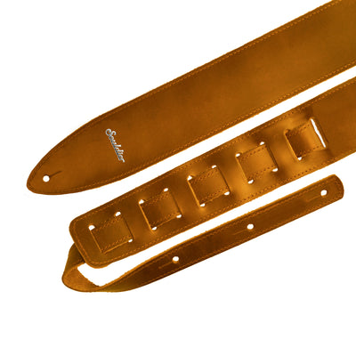 Souldier TGS0000TN02TN - Handmade Souldier Solid Torpedo Strap for Bass, Electric, or Acoustic Guitar, Adjustable Length from 42.5" to 55" Made in the USA, Tan