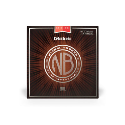 D'Addario Nickel Bronze Acoustic Guitar Strings, Balanced Tension Medium, 13.5-56 (NB13556BT)