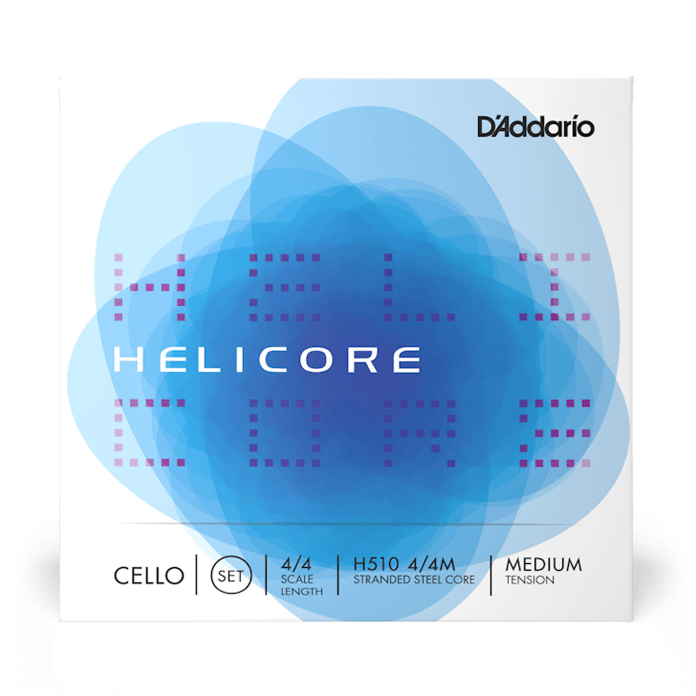 D'Addario Helicore Cello String Set, 4/4 Scale, Medium Tension