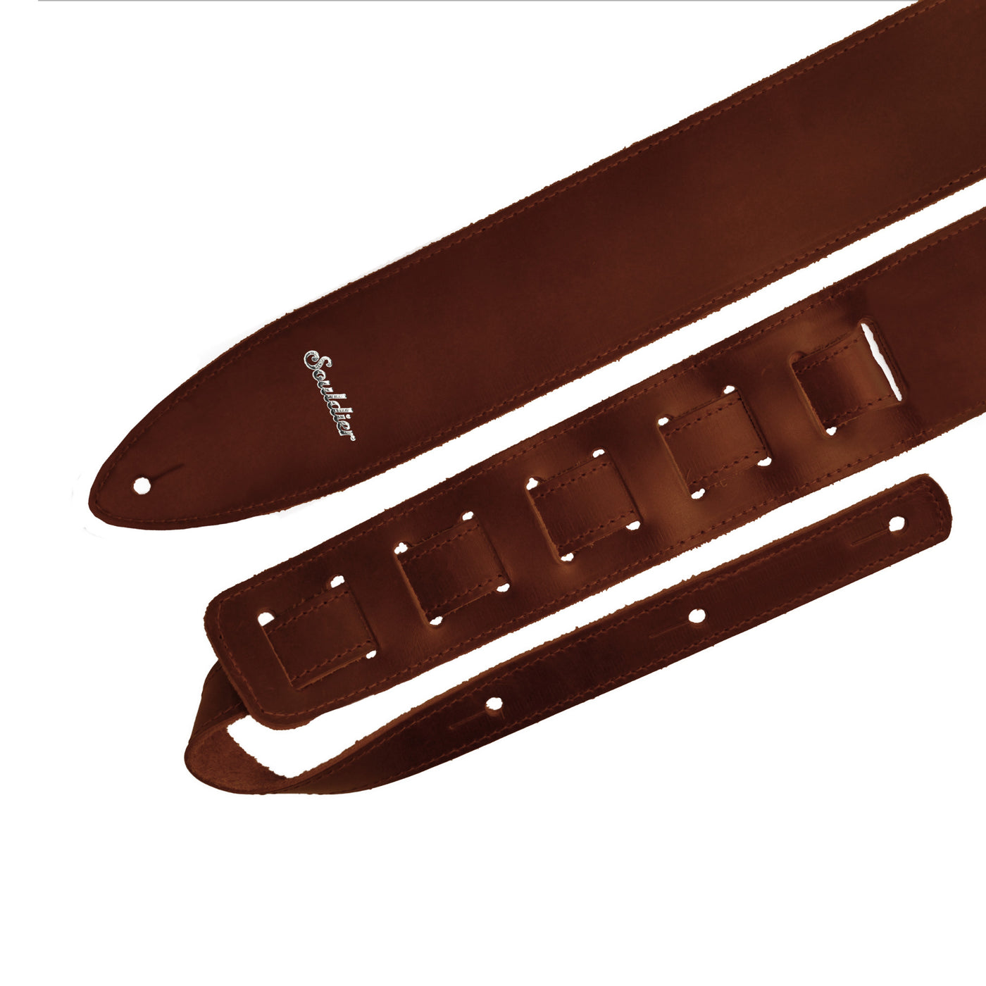 Souldier TGS0000BR02BR - Handmade Souldier Solid Torpedo Strap for Bass, Electric, or Acoustic Guitar, Adjustable Length from 42.5" to 55" Made in the USA, Brown