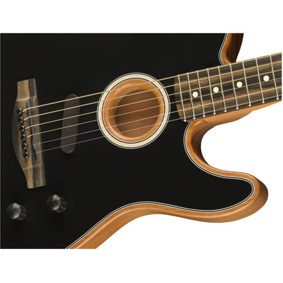 Fender American Acoustasonic Telecaster Electric Guitar, Black (0972013206)