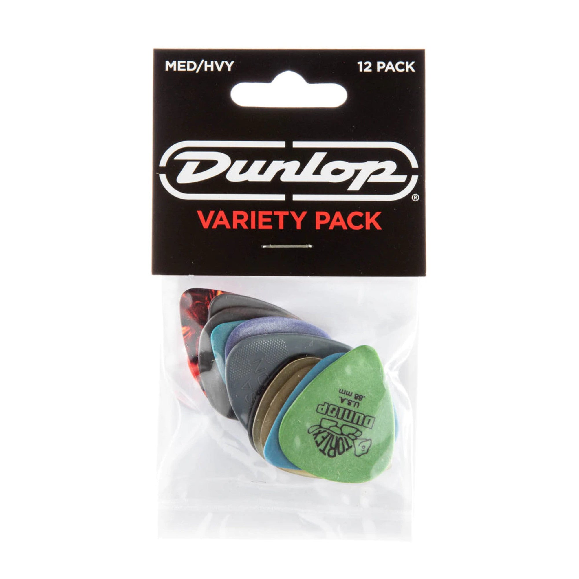 Dunlop PVP102 Guitar Pick Variety Pack- Medium/Heavy- 12 Pack – Interstate Music