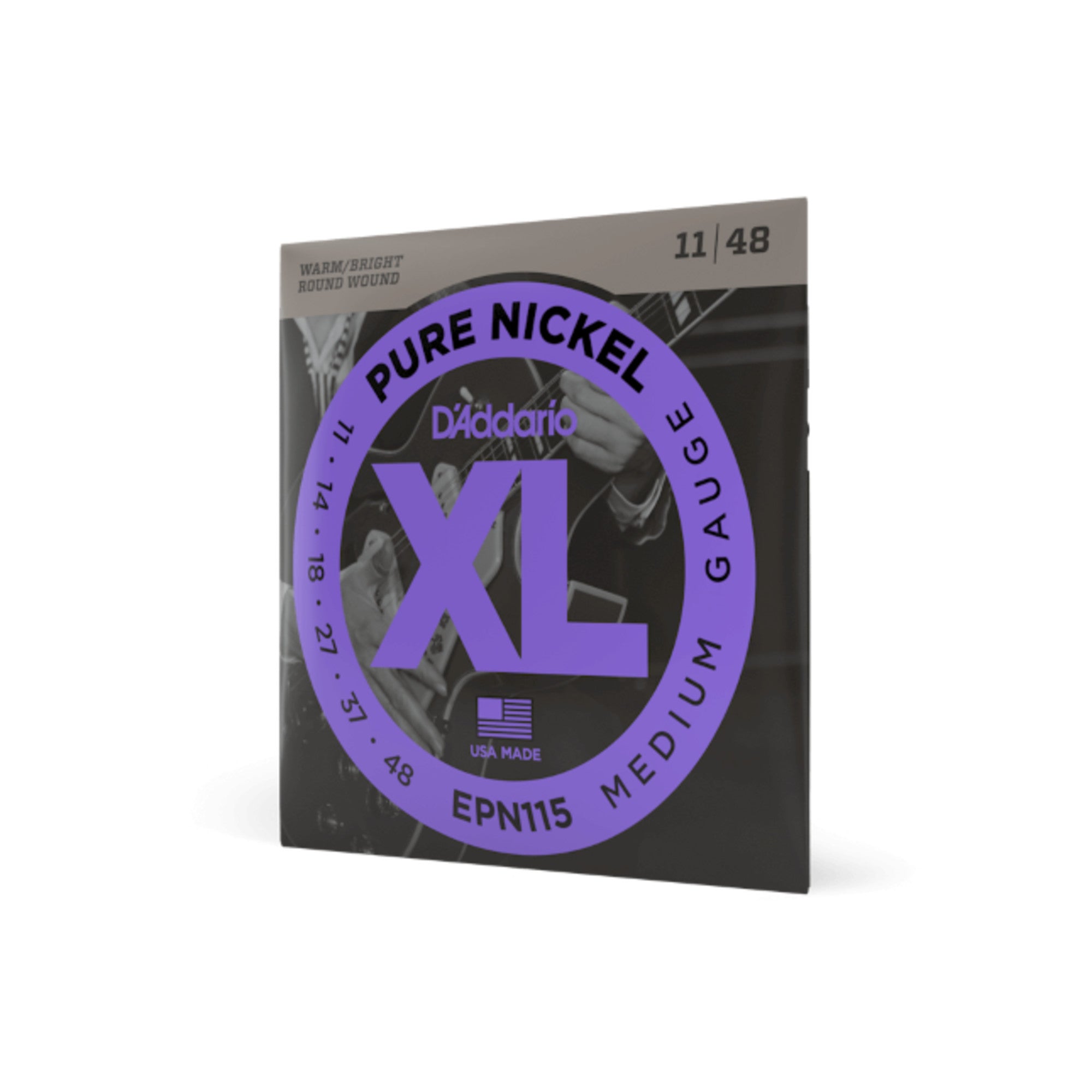 D'Addario Pure Nickel Electric Guitar Strings, Blues/Jazz Rock, 11-48 – Intersta