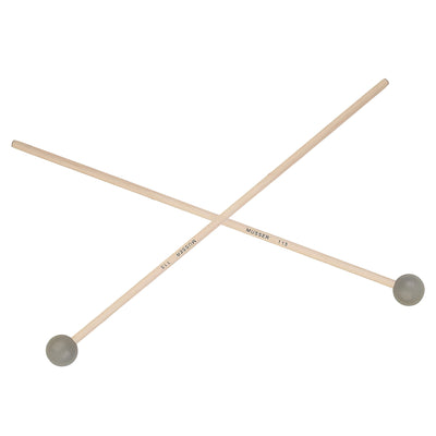 Musser Xylophone/Bell Mallets with Birch Handles, 15-1/4" Length, 1-1/8" Gray Rubber Head (MUS113)