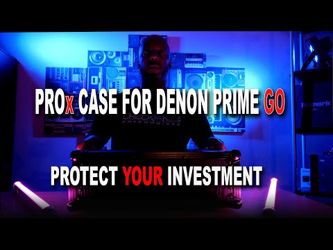 ProX X-PRIMEGO ATA Style Flight Travel Case - For Denon DJ Prime Go Digital Controller - Silver On Black
