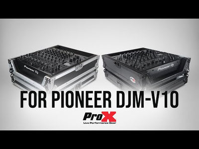 ProX XS-DJMV10BL ATA Style Hard Travel Case - For DJM-V10 & DJM-V10-LF 6 Channel DJ Mixer - Black on Black