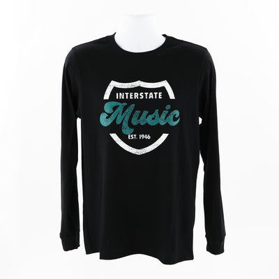 Interstate Music Fleece Long Sleeve T-Shirt - Unisex, Black